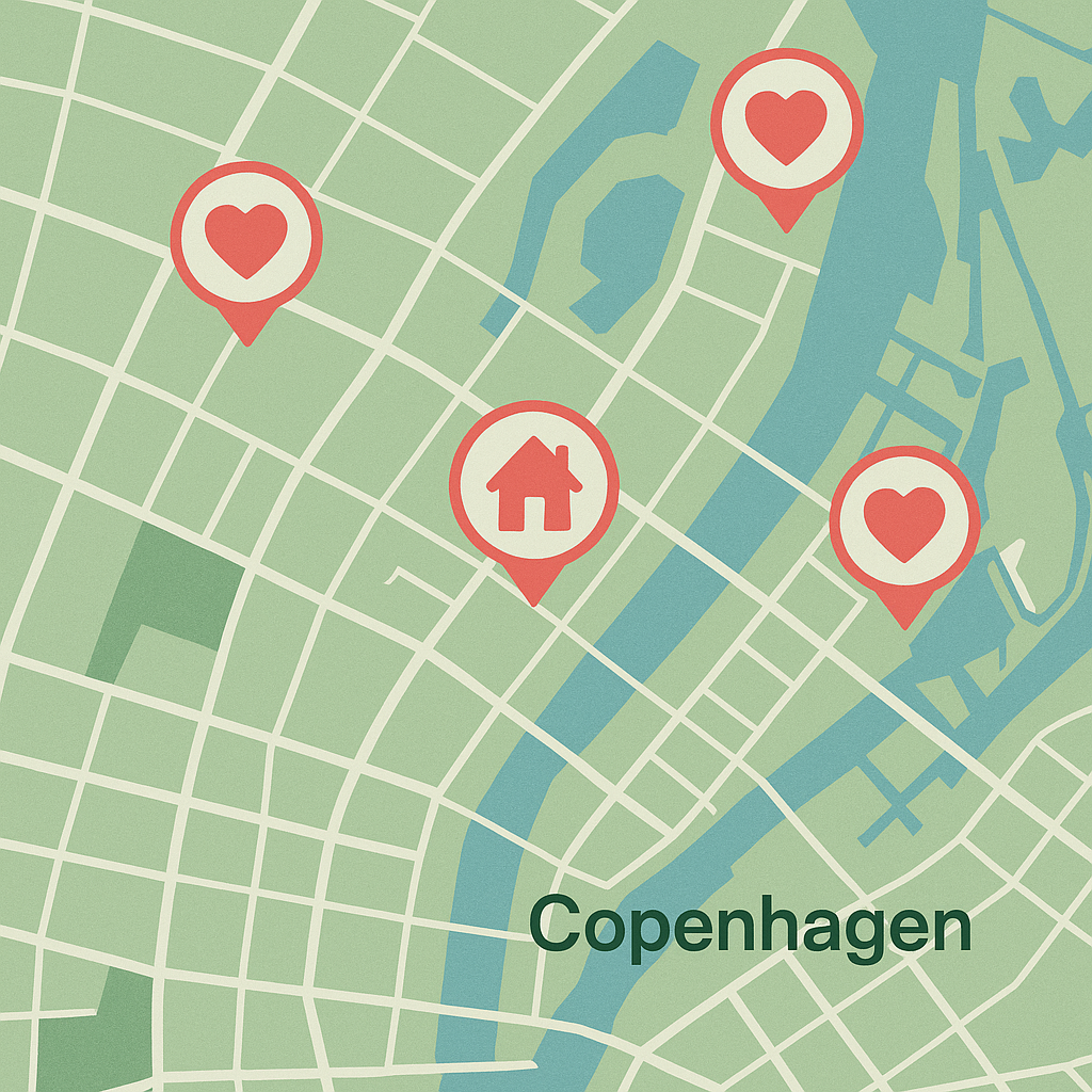 Map showing plant sitters
